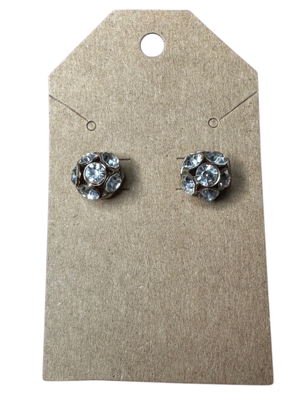 5/$25 😻 Crystal Cluster Stud Earrings - Clear
